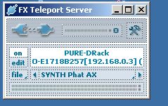 Plug-In Ausführungsdialog auf dem Server Rechner, hier kann über Edit auch die Plug-In Oberfläche geöffnet werden um so Einstellungen am Plug-In vorzunehmen.