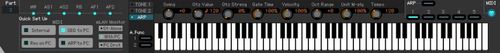 Yamaha Motif XS Editor virtuelles Keyboard