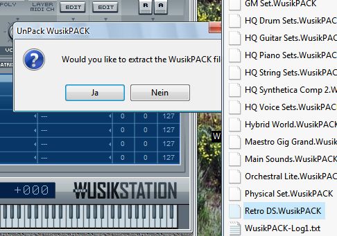 WusikStation SoundSet Installation Schritt 1