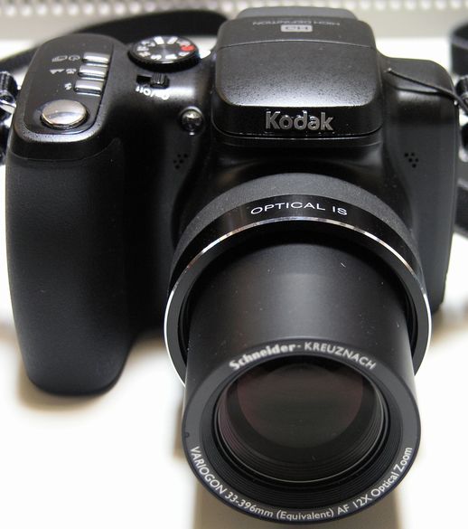 Kodak Easyshare Z1012IS Menu mit ausgefahrenem Zoom Objektiv