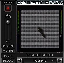 Fretted Synth Freeamp3 Kabinett / Lautscprecher Auswahl mit Mikrofon Positionierung