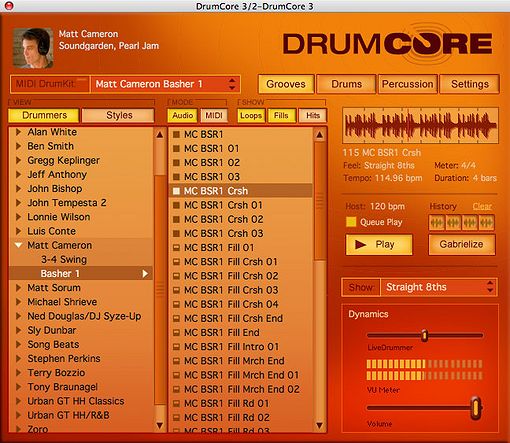 Drumcore 3 Loop Auswahl