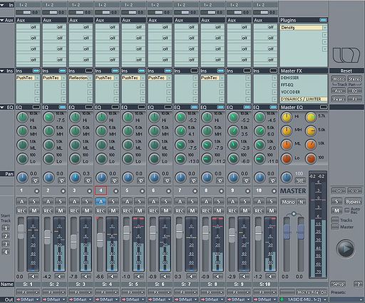 Twittersong Mastermix in Samplitude 9 LE