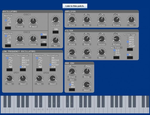 AngryOctopus nordLead online Synthesizer Emulation