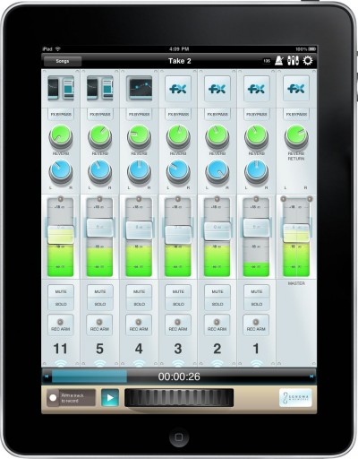 studiotrack 8 Spur recording mixer für apple iPad