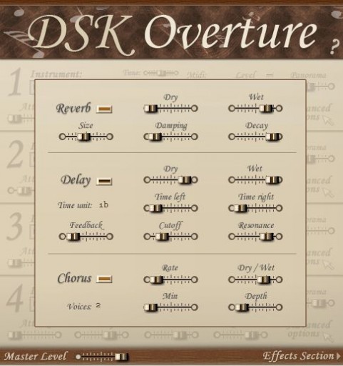 DSK Overture Effektsektion