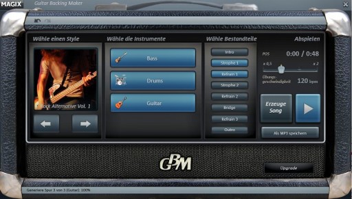 MAGIX Guitar Backing Maker kostenlose virtuelle Band