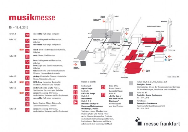 Musikmesse 2015 Hallenplan