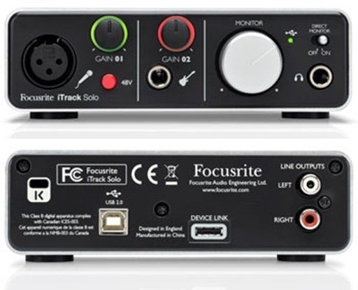 iPad Audiointeface Focusrite-iTrack