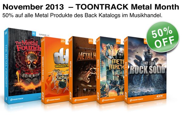 TOONTRACK Metal Month 2013 - Promo-Produkte