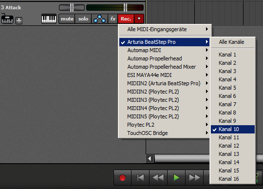 Mixcraft 7 MIDI Inputs