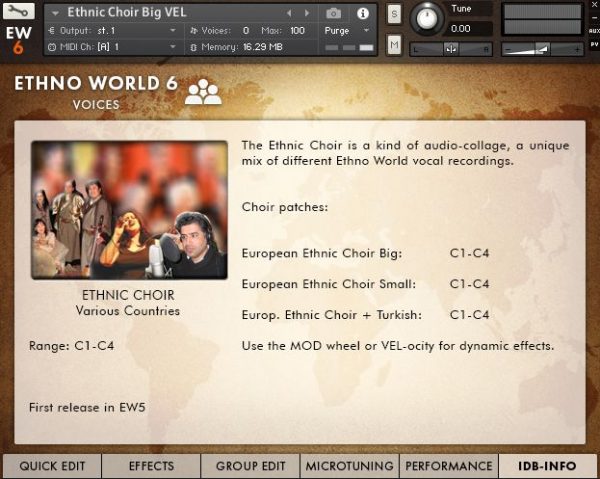 Ethno World6 -Voices-IDB-Info