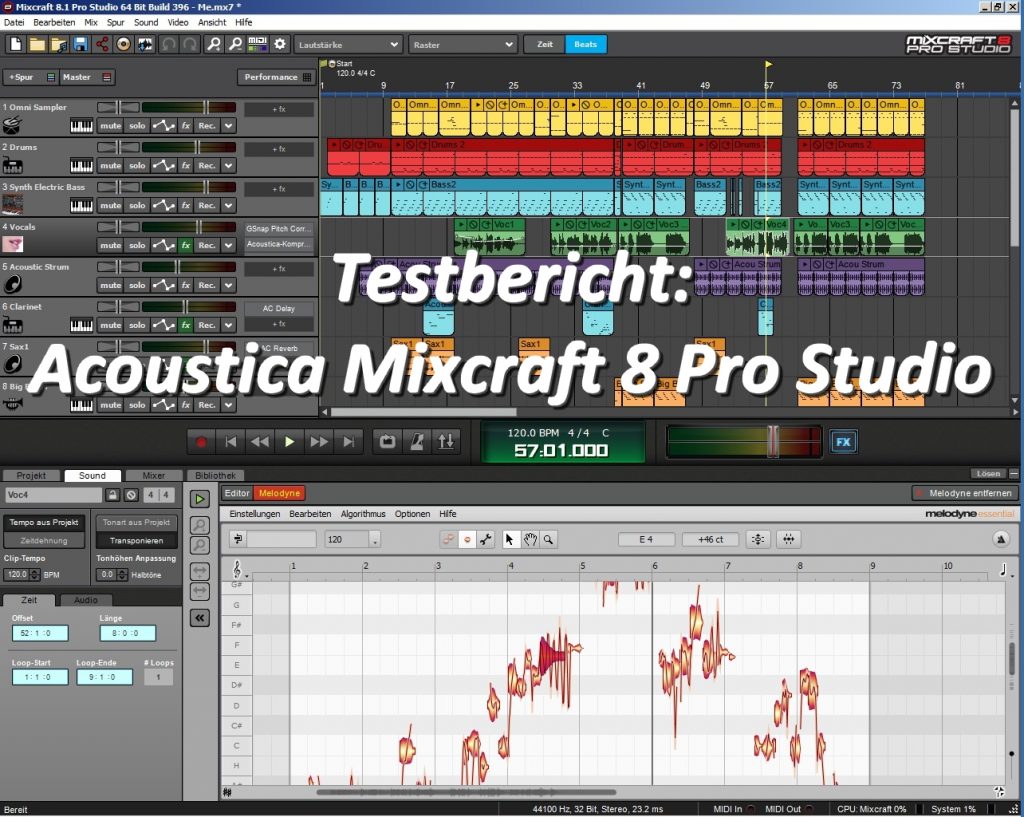 Testbericht Mixcraft 8 Pro Studio