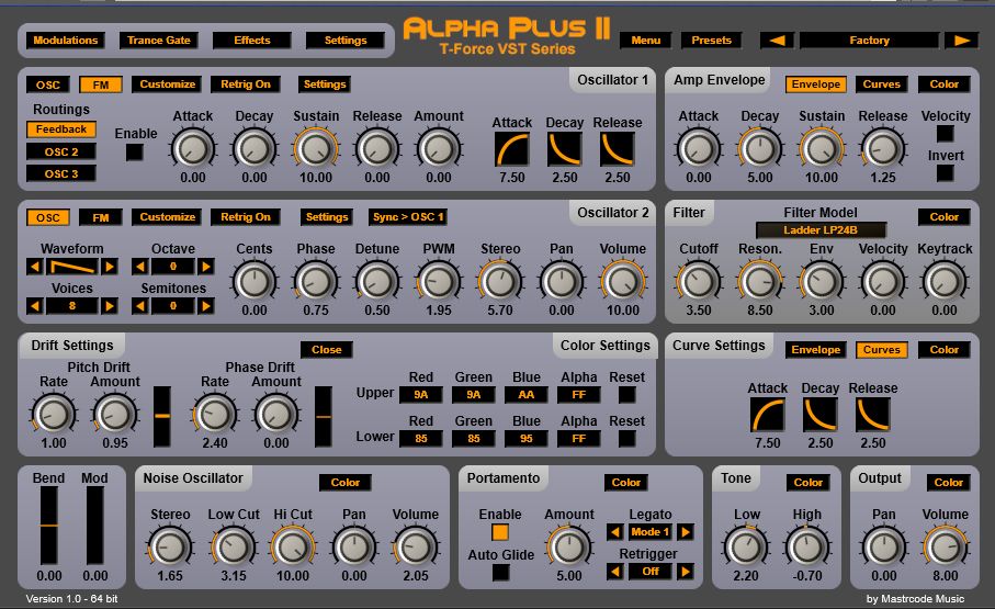 T-Force-Alpha Plus 2 free Trance Synthesizer Plugin