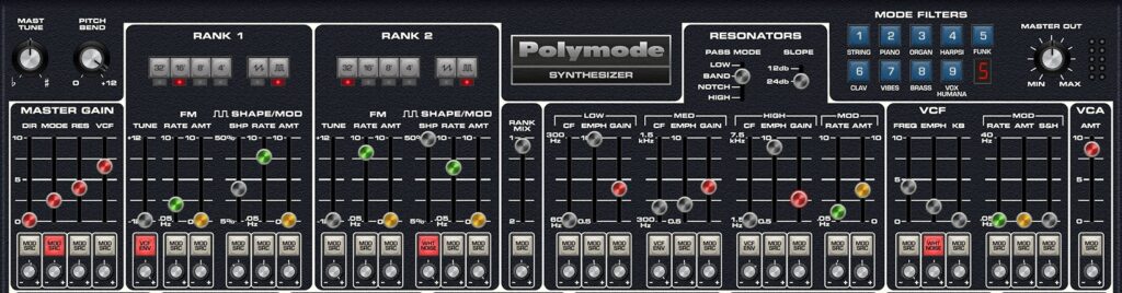 CHERRY AUDIO POLYMODE - Synthese-Parameter