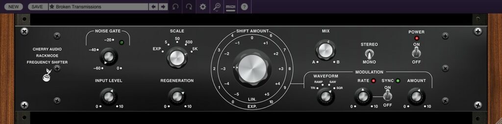 CHERRY AUDIO RACKMODE FREQUENCY SHIFTER