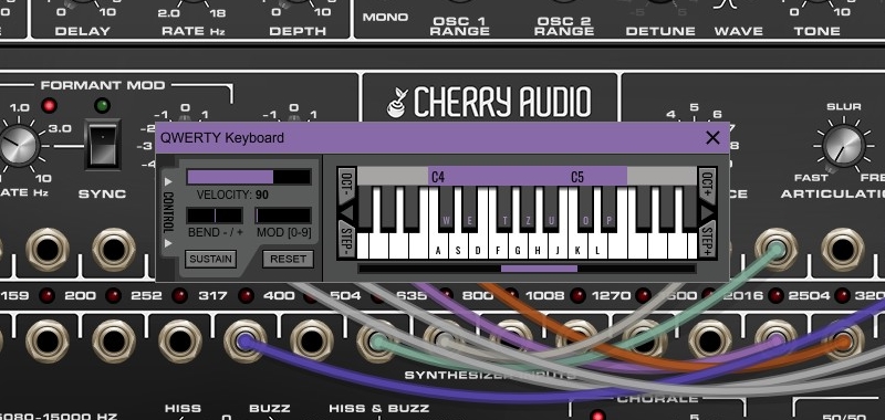 CHERRY AUDIO RACKMODE VOCODER - QWERTY Keyboard