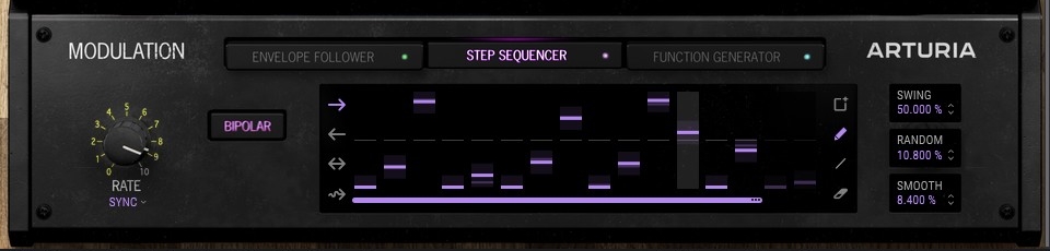 ARTURIA FILTER MS-20 - Advanced Panel - Step Sequencer