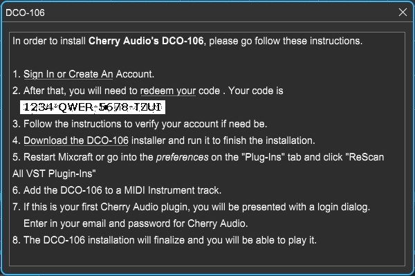 ACOUSTICA MIXCRAFT 10 PRO STUDIO - Installationsanleitung für die CHERRY AUDIO-Plugins
