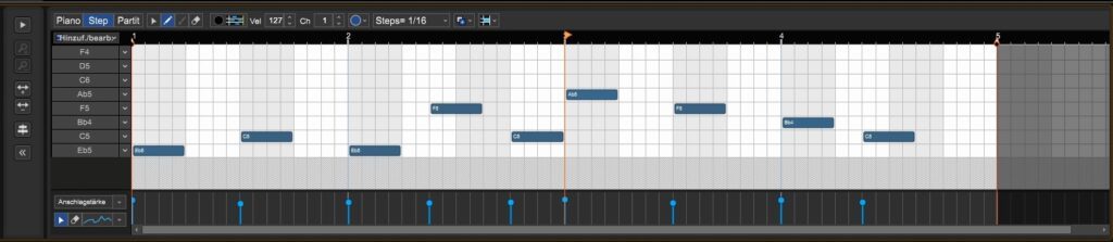 ACOUSTICA MIXCRAFT PRO STUDIO - MIDI Step Editor